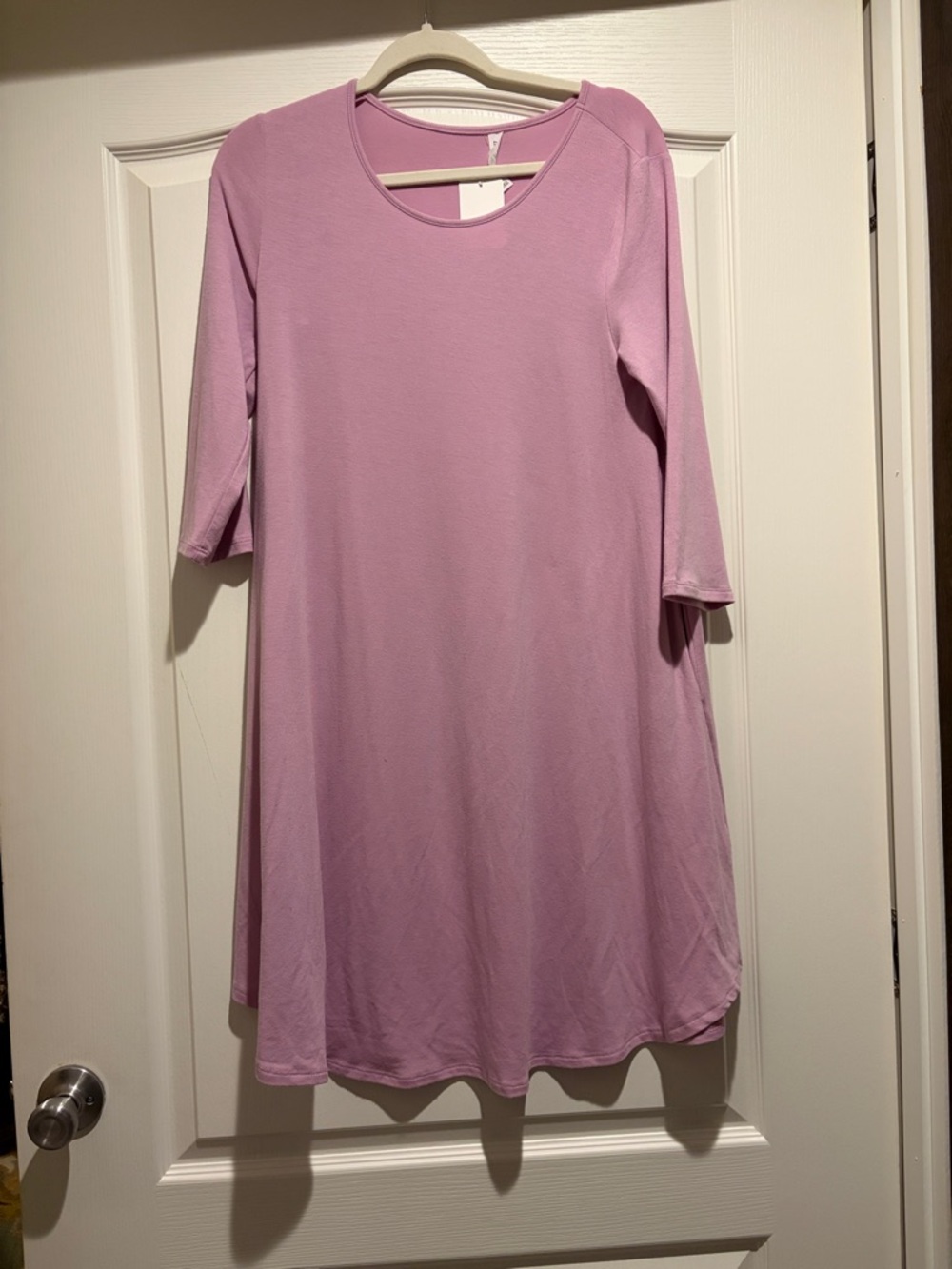 Women’s Midi Swing Dress in Lavender Pink